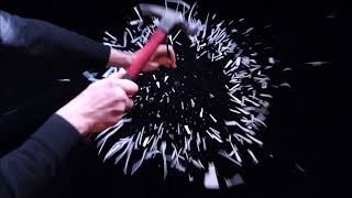 Shattering a corelle plate in slo-mo