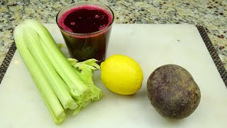 Lose weight fast. Drink beetroot, celery and lemon juice to get rid of belly fat!