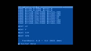 Atari 8 Bit Computers - Fast Basic (by dsmc) Soft Sprite Testing