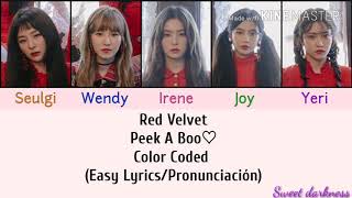 Red Velvet: Peek-A-Boo Color Coded (Easy Lyrics/Pronunciación)