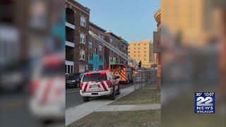 Springfield Fire Department responds to porch fire on High street