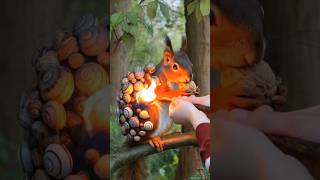 Fire cleaning of squirrels from snail parasites