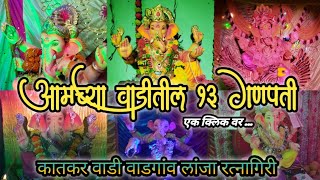 आमच्या वाडीतील 13 गणपती // कोकणातील गणेशोत्सव// कोकणातील गणपती // Ganesh festival in Konkan