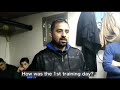 Bassam a Syrian refugee learning barbering in the camps Lebanon