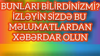 Bilirdinizmi? - maraqlı məlumatlar.