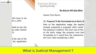 20201217 What is Judicial Management?