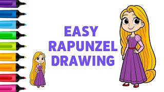 Draw and Color Rapunzel | Fun Activity for Kids