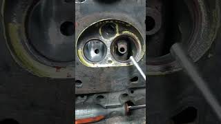 Porting and modifying e7 heads part 6( angling back the combustion chamber )