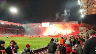 2022.04.01 1.FC Union Berlin - 1.FC Köln pyro from Köln fans