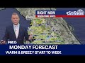 Tampa weather | Warm & breezy start to week