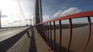 Cruzando el puente de Zarate Brazo Largo en bicicleta [HD]