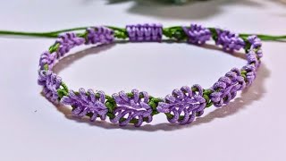 DIY Lavender Macrame Bracelet | Macrame Bracelet Tutorial for Beginners