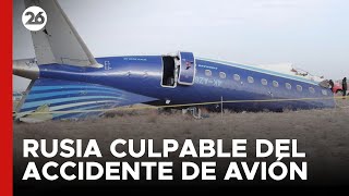 Afirmaron que un misil ruso habría derribado el avión de Azerbaiyán