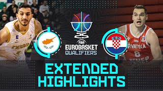 Cyprus 🇨🇾 vs Croatia 🇭🇷 | Extended Highlights | FIBA EuroBasket 2025 Qualifiers