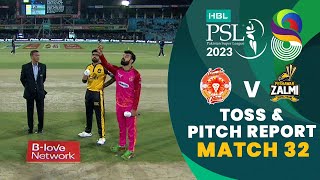 Toss & Pitch Report | Islamabad United vs Peshawar Zalmi | Match 32 | HBL PSL 8 | MI2T