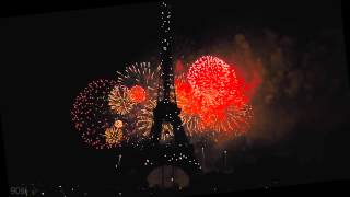New Year 2014 Fireworks Eiffel Tower, Paris