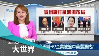 中美選邊站?鴻海美國投資有變數 華為要求廠商必須中國設廠｜主播 王志郁｜【大世界新聞】20190131｜三立iNEWS