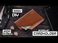 Making EXTREMELY easy leather card holder DIY Beginner pattern PDF  How it's made?