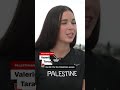 In an interview with CNN's Amanda Davies, Palestinian swimmer and flag bearer Valerie Tarazi