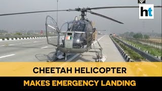 Watch: Cheetah helicopter makes emergency landing on highway near Hindon