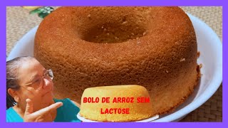 Bolo de Arroz cru sem glúten e sem lactose