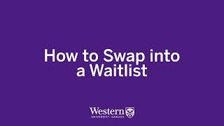 How to Swap into a Waitlist