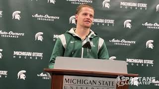 Michigan State hockey captain Miroslav Mucha talks playing in his first GLI