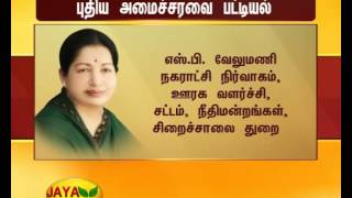 புதிய அமைச்சரவை பட்டியல் 22 05 2015 - JAYAPLUS