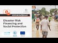 Disaster Risk Financing and Social Protection