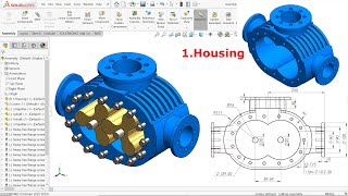 Root type Blower in Solidworks #1 Housing