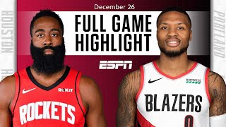Houston Rockets vs. Portland Trail Blazers [FULL GAME HIGHLIGHTS] | NBA on ESPN