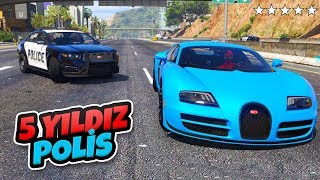 Bugatti Veyron Arabalar 5 Yıldızlı Polisten Kaçış - GTA 5