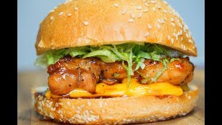 如何在美国家里做麦当劳日式照烧鸡腿汉堡 How to make Teriyaki Chicken Burger （欧文厨房第五期）English Subtitle ADD