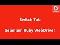 Selenium Ruby Switch Tab