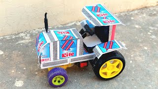 How to make a tractor witch matcĥbox Diy toys matchbox project mini gear Tractor 🚜