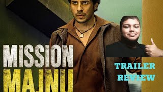 Mission Majnu Trailer Review || Siddharth Malhotra Rasmika Mandana || Mission Majnu Trailer Reaction