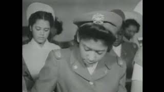 African American Women become Nurses during WWII - 1945 oroginal Newsreel Footage