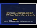 Crushing Codecademy PRO WEB DEVELOPMENT career path Challenge - CSS Visual Rules in Chrome Inspector