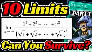 10 Challenging Limit Problems! Can you survive?😱(part1)🔎Riemann Sum, Squeeze Theorem, Floor Function