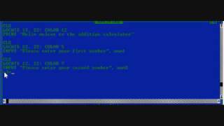 Your very first QBASIC program