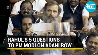 Rahul Gandhi vs Modi Govt fiery faceoff over Adani row in Parliament  | Watch