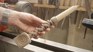 Multi Axis Wood Turning - The Crankshaft Candlestick.