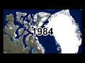 Ice melting time lapse, Greenland glaciers melting