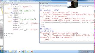 189 Python Hide data member to the outside of class Inheritance implementation Python Programming Tu