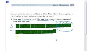 lesson 9 homework module 3 grade 1