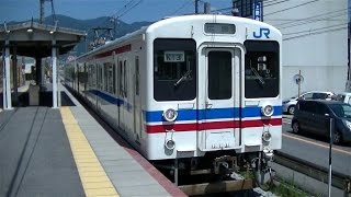 JR可部線梅林駅を発車する105系K13編成 普通広島行き