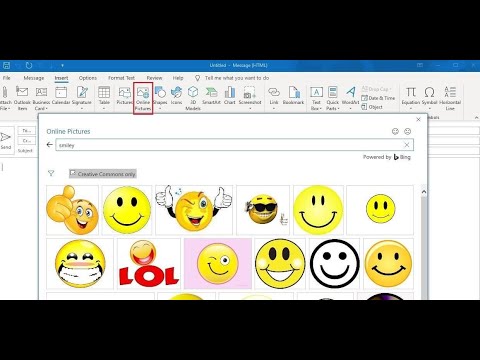 Вставка Emoji/смайликов в сообщение Outlook