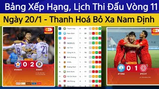 🉑Kết Quả, Bảng Xếp Hạng, Lịch Thi Đấu Vòng 11 V.league 2025 | Thanh Hoá Bỏ Xa Nam Định