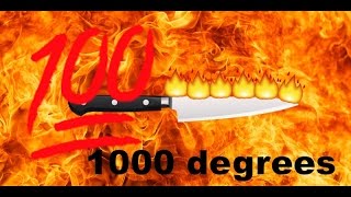 1000 c HOT KNIFE EXPERIMENT (gone wrong)