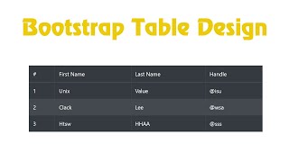 Bootstrap Table Tutorial Using Bootstrap Framework